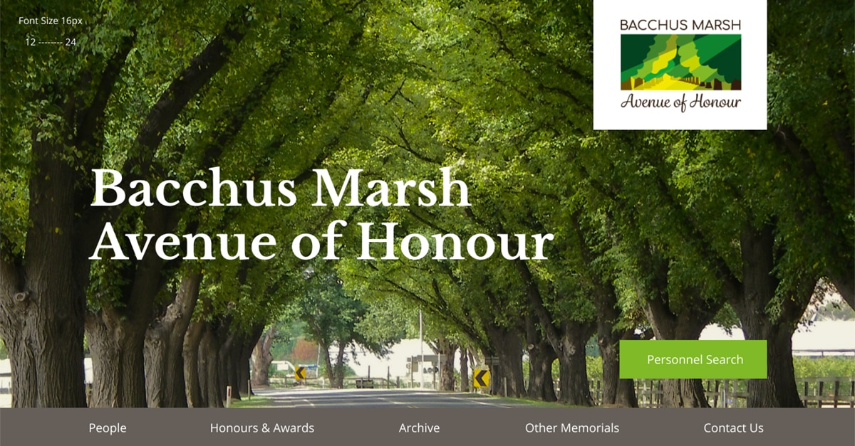 Bacchus Marsh Avenue Of Honour Homepage