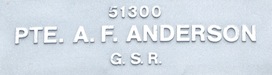 Image of plaque on tree N005 for Alfred Frank Anderson