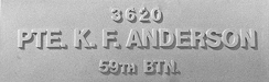 Image of plaque on tree E06 for Kieth Anderson