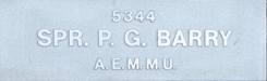 Image of plaque on tree S010 for Percival Grgory Barry