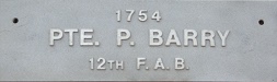 Image of plaque on tree N009 for Patrick Barry