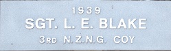 Image of plaque on tree N017 for L E Blake