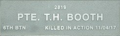 Image of plaque on tree S020 for Thomas Hart Booth