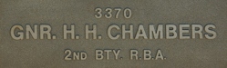 Image of plaque on tree N051 for John Chambers