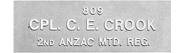 Image of plaque on tree S072 for Charles Crook