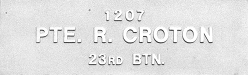 Image of plaque on tree S070 for Richard Croton