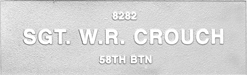 Image of plaque on tree S068 for Robert Crouch