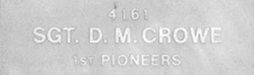 Image of plaque on tree N069 for David Crowe