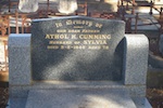 Headstone for Athol Cumming