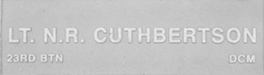 Image of plaque on tree S071 for Melville Cuthbertson