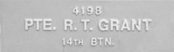 Image of plaque on tree S114 for Robert Grant