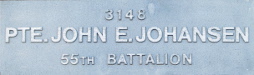 Image of plaque on tree N131 for John Johansen