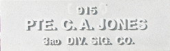 Image of plaque on tree S132 for Charles Jones