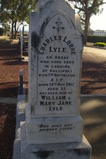Headstone for Charles Lyle
