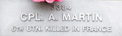 Image of plaque on tree N159 for Albert Martin