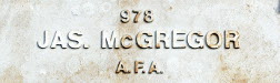 Image of plaque on tree S182 for James McGregor