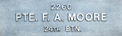 Image of plaque on tree S175 for Francis Moore