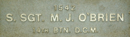 Image of plaque on tree S192 for Michael O′Brien