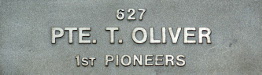 Image of plaque on tree N195 for Thomas Oliver