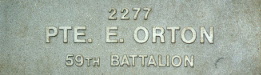 Image of plaque on tree N201 for Edwin Orton