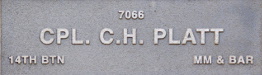 Image of plaque on tree N215 for Charles Platt