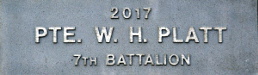 Image of plaque on tree N213 for William Platt