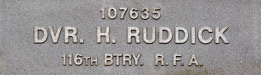 Image of plaque on tree S224 for Harry Ruddick