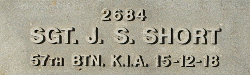 Image of plaque on tree S232 for John Short