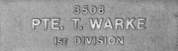 Image of plaque on tree N269 for Thomas Warke