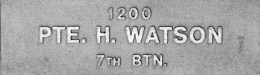 Image of plaque on tree N271 for Henry Watson