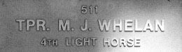 Image of plaque on tree S274 for Maurice Whelan