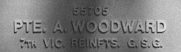 Image of plaque on tree S280 for Albert Woodward