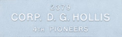 Image of plaque on tree N125 for Daniel Hollis