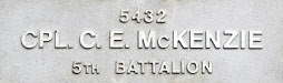 Image of plaque on tree S184 for Clive McKenzie