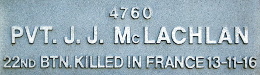 Image of plaque on tree N187 for John McLachlan