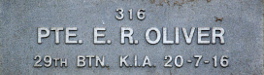 Image of plaque on tree S194 for Ernest Oliver