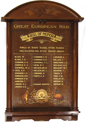 A photograph of the Honour Roll