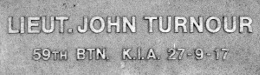 Image of plaque on tree N257 for John Edward Turnour
