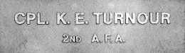Image of plaque on tree S258 for Keppel Ernest Turnour
